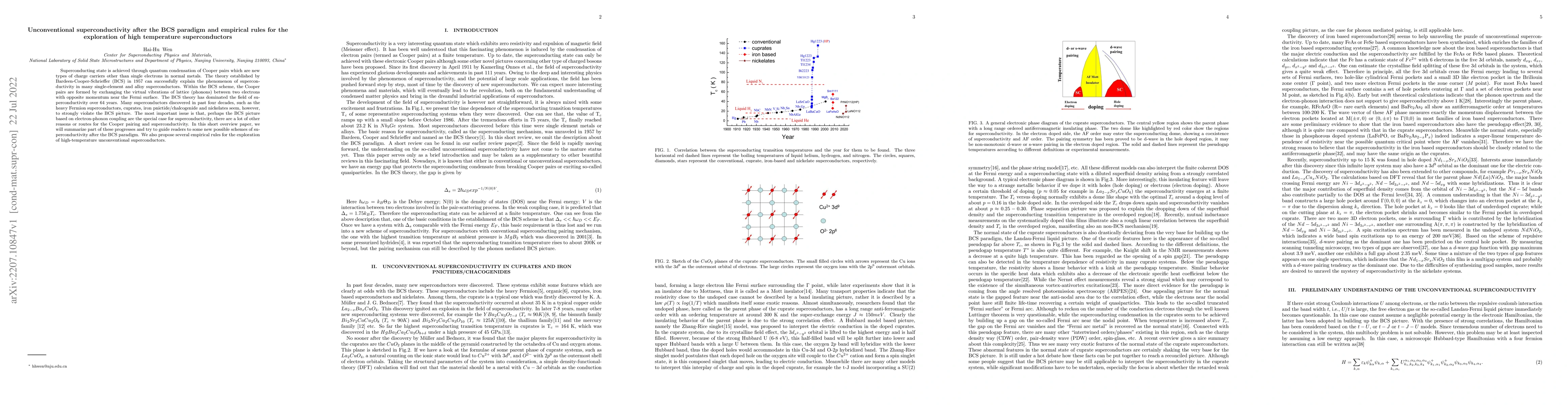 Thumbnail for Unconventional superconductivity after the BCS paradigm and empirical
  rules for the exploration of high temperature superconductors