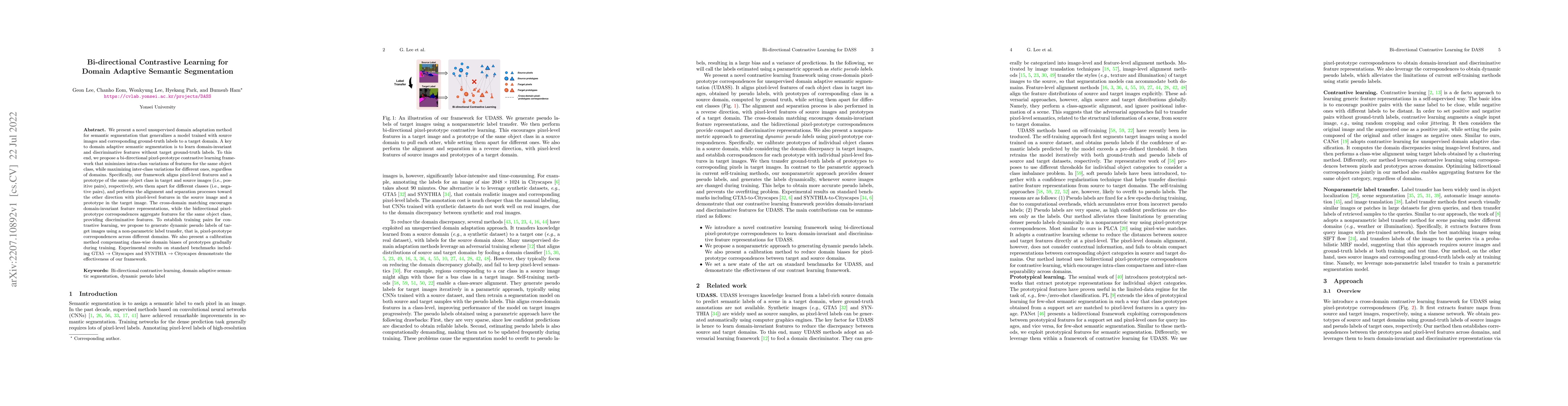 Thumbnail for Bi-directional Contrastive Learning for Domain Adaptive Semantic
  Segmentation