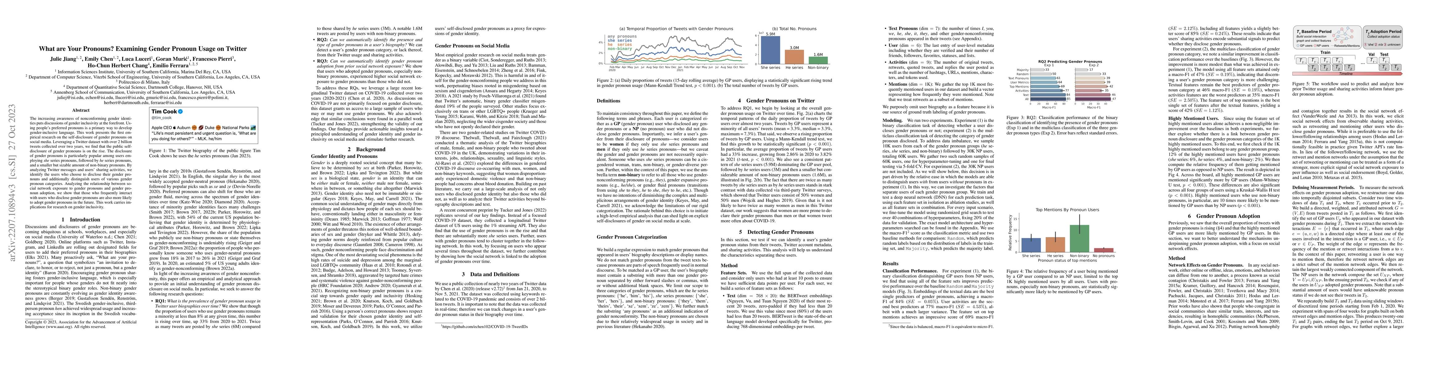 Thumbnail for What are Your Pronouns? Examining Gender Pronoun Usage on Twitter