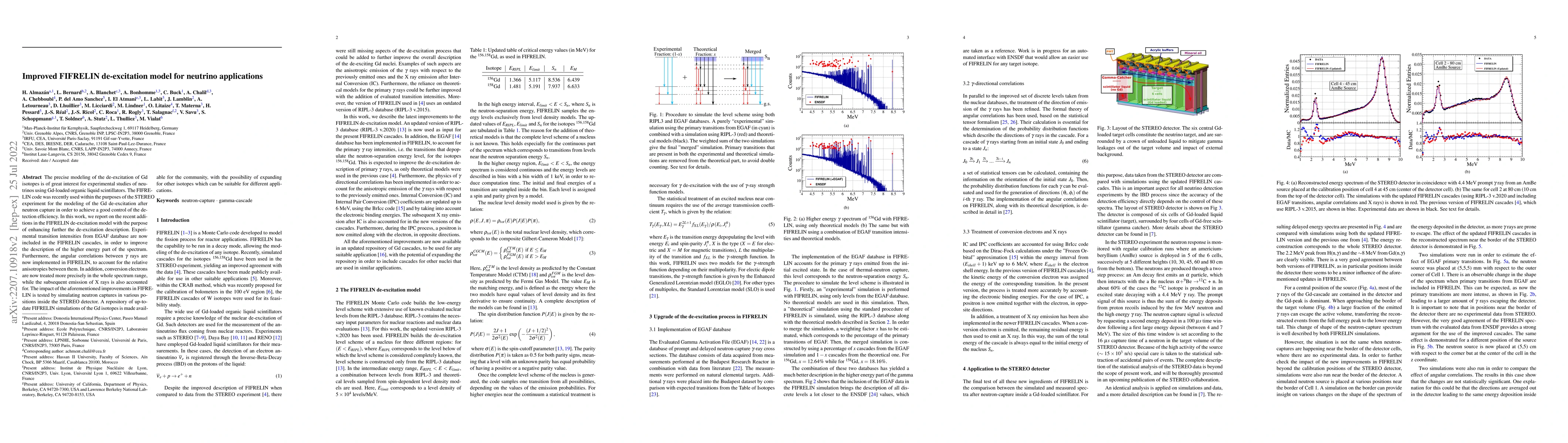 Thumbnail for Improved FIFRELIN de-excitation model for neutrino applications