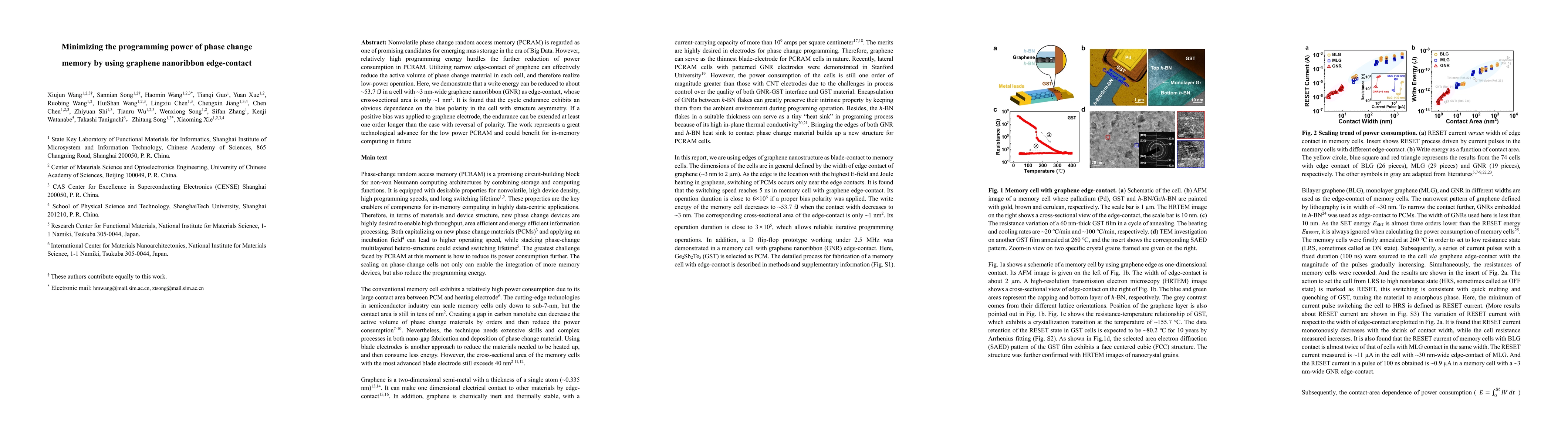 Thumbnail for Minimizing the programming power of phase change memory by using
  graphene nanoribbon edge-contact