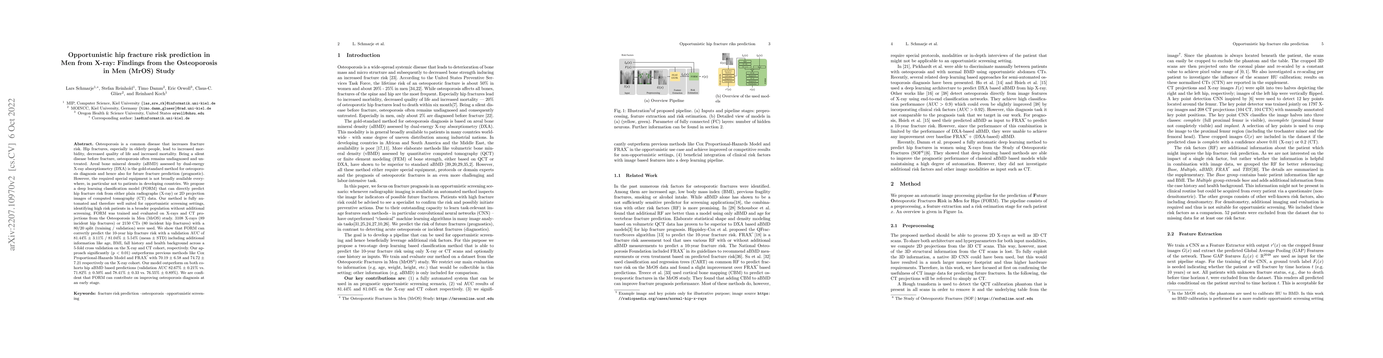 Thumbnail for Opportunistic hip fracture risk prediction in Men from X-ray: Findings
  from the Osteoporosis in Men (MrOS) Study