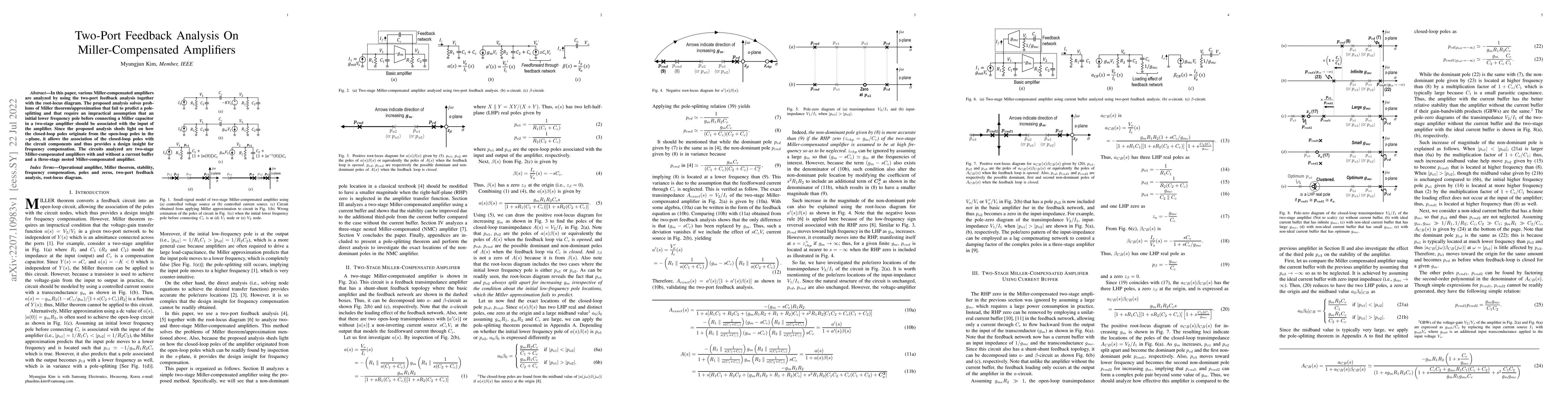Thumbnail for Two-Port Feedback Analysis On Miller-Compensated Amplifiers