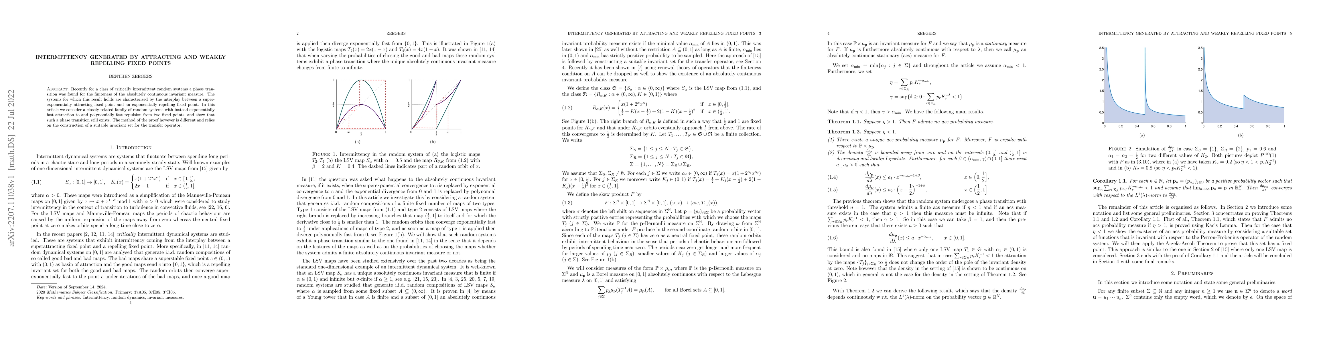 Thumbnail for Intermittency generated by attracting and weakly repelling fixed points