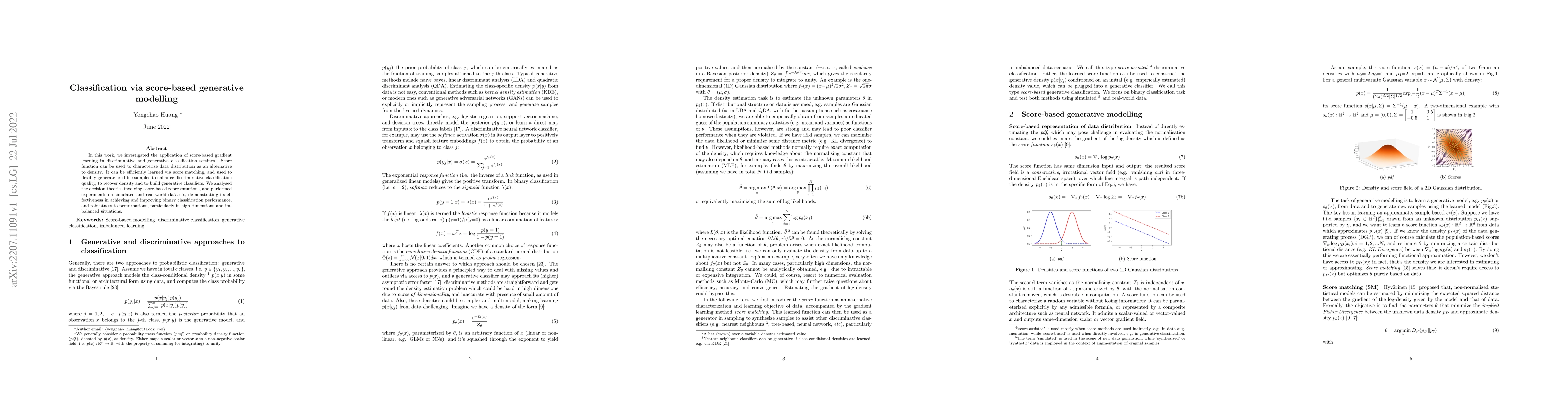 Thumbnail for Classification via score-based generative modelling