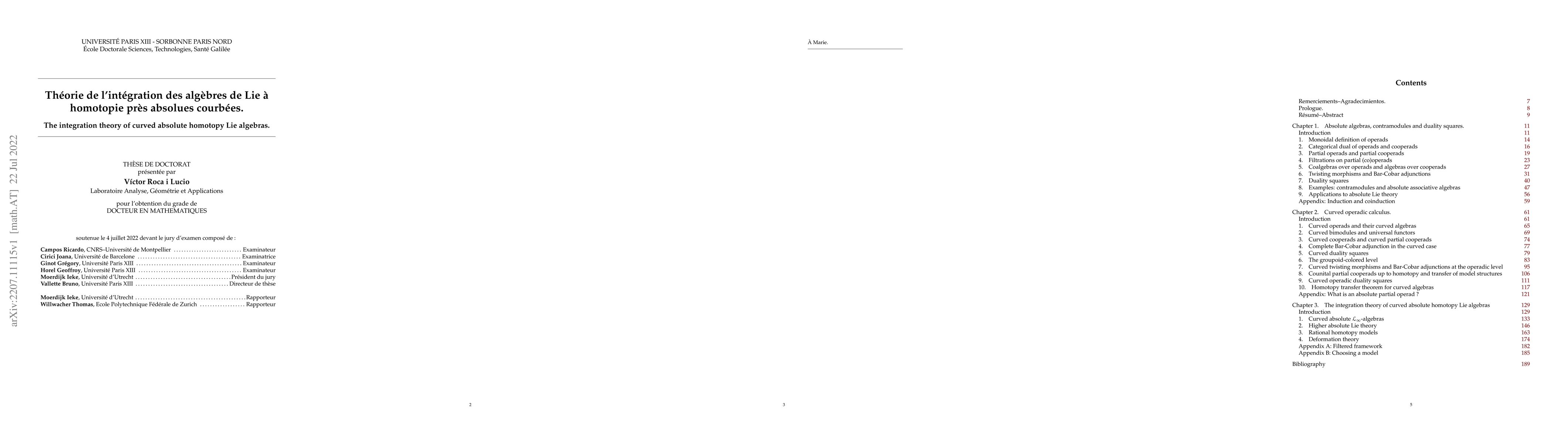 Thumbnail for The integration theory of curved absolute homotopy Lie algebras