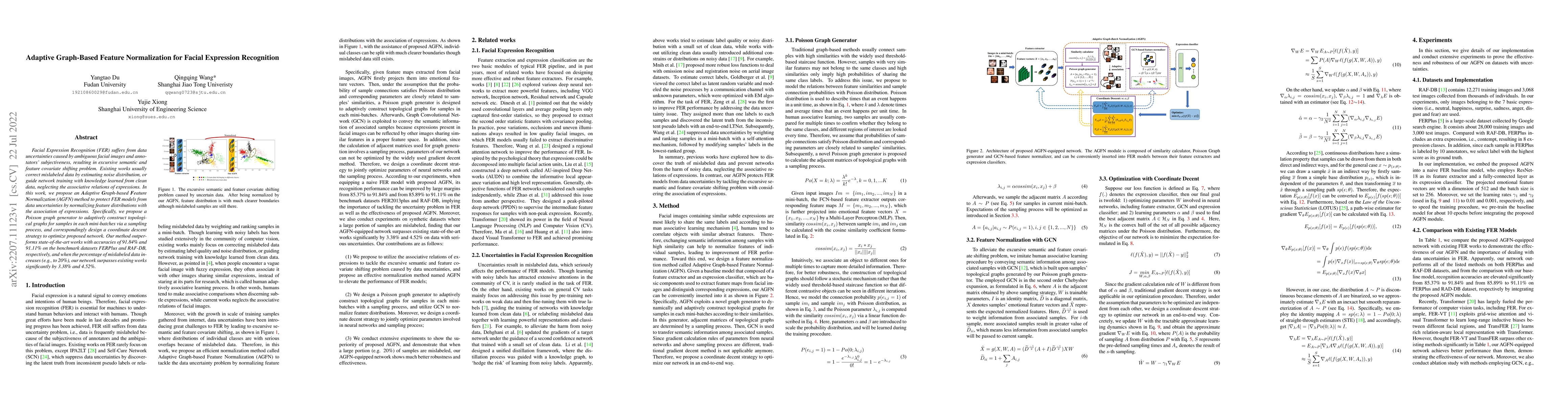Thumbnail for Adaptive Graph-Based Feature Normalization for Facial Expression
  Recognition