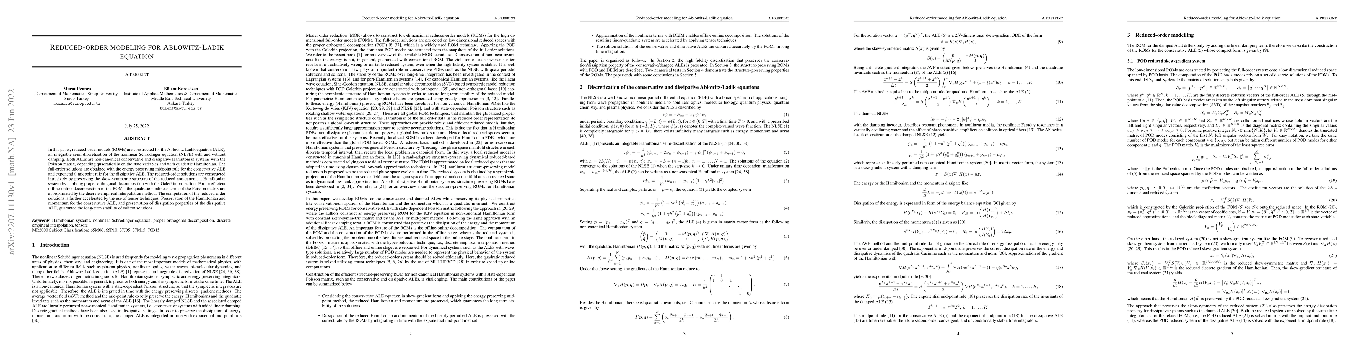 Thumbnail for Reduced-order modeling for Ablowitz-Ladik equation