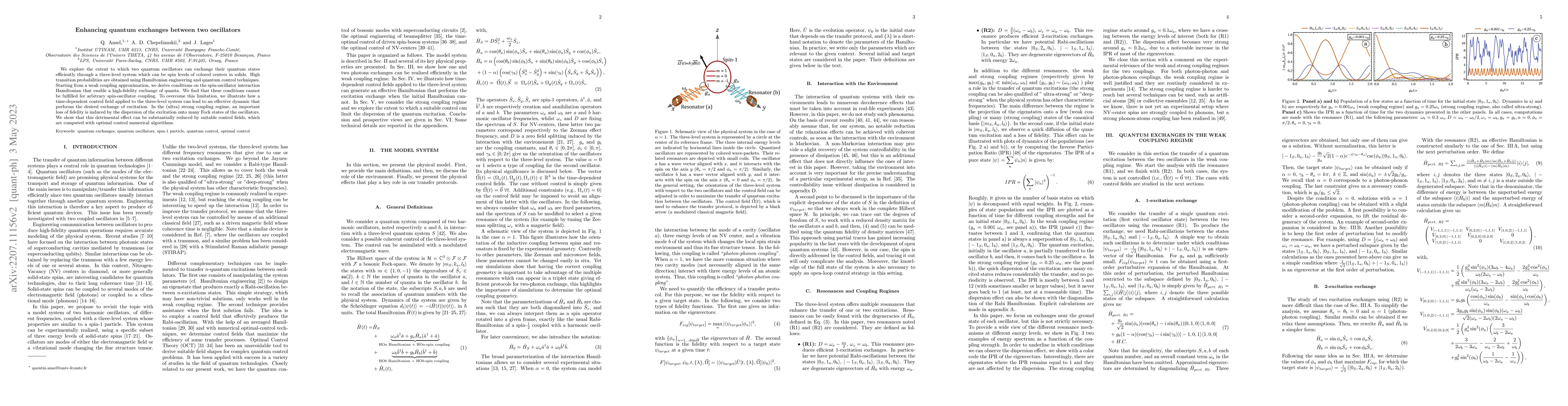 Thumbnail for Enhancing quantum exchanges between two oscillators