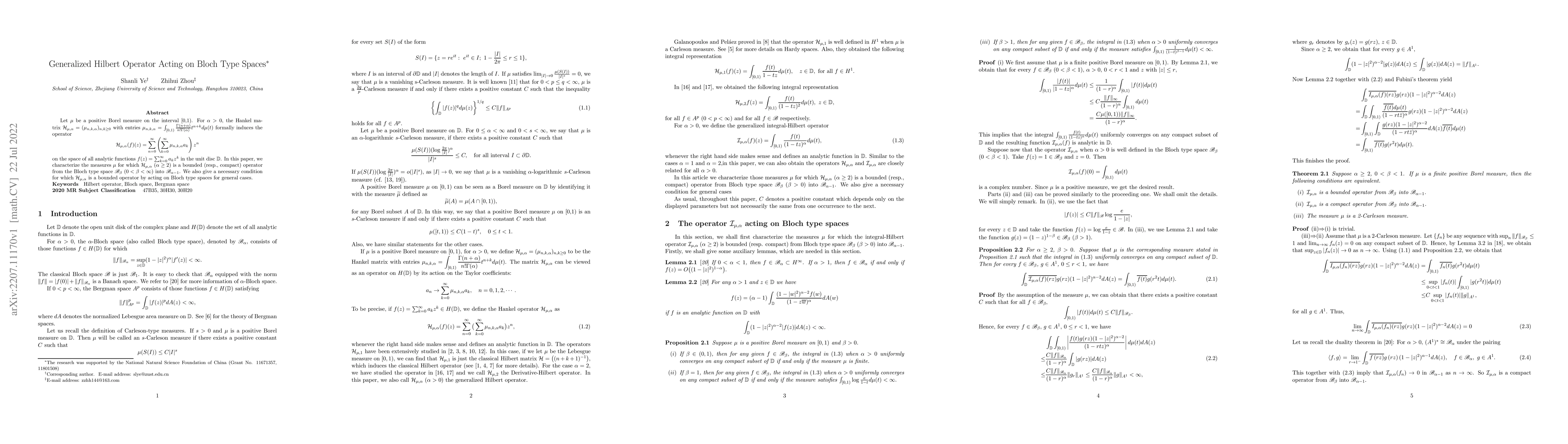Thumbnail for Generalized Hilbert Operator Acting on Bloch Type Spaces