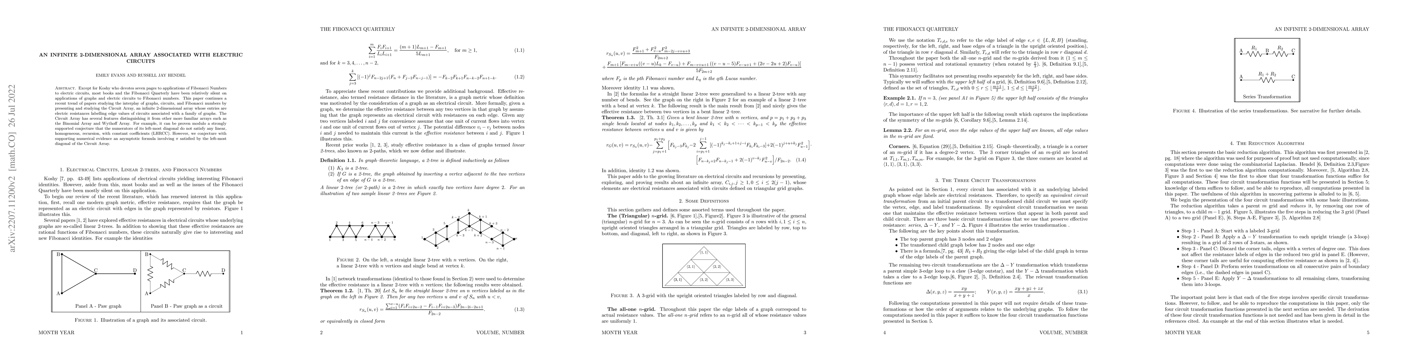 Thumbnail for An Infinite 2-Dimensional Array Associated With Electric Circuits