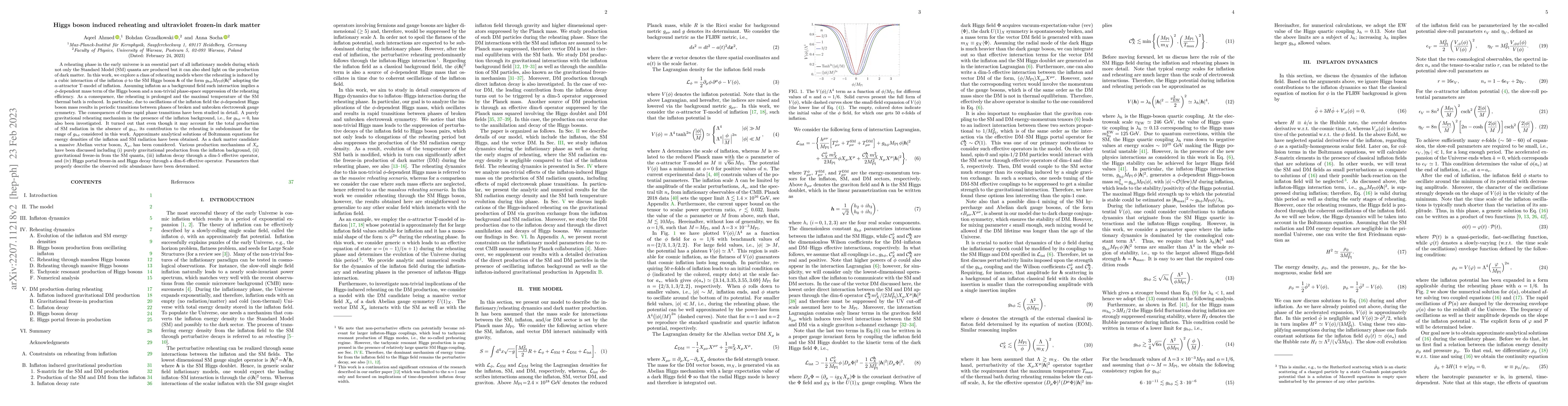 Thumbnail for Higgs boson induced reheating and ultraviolet frozen-in dark matter