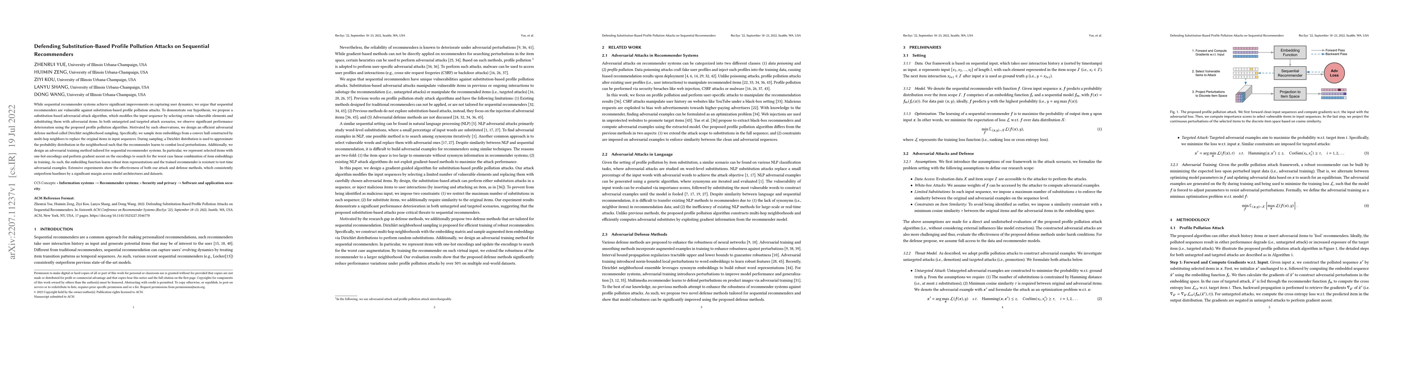 Thumbnail for Defending Substitution-Based Profile Pollution Attacks on Sequential
  Recommenders