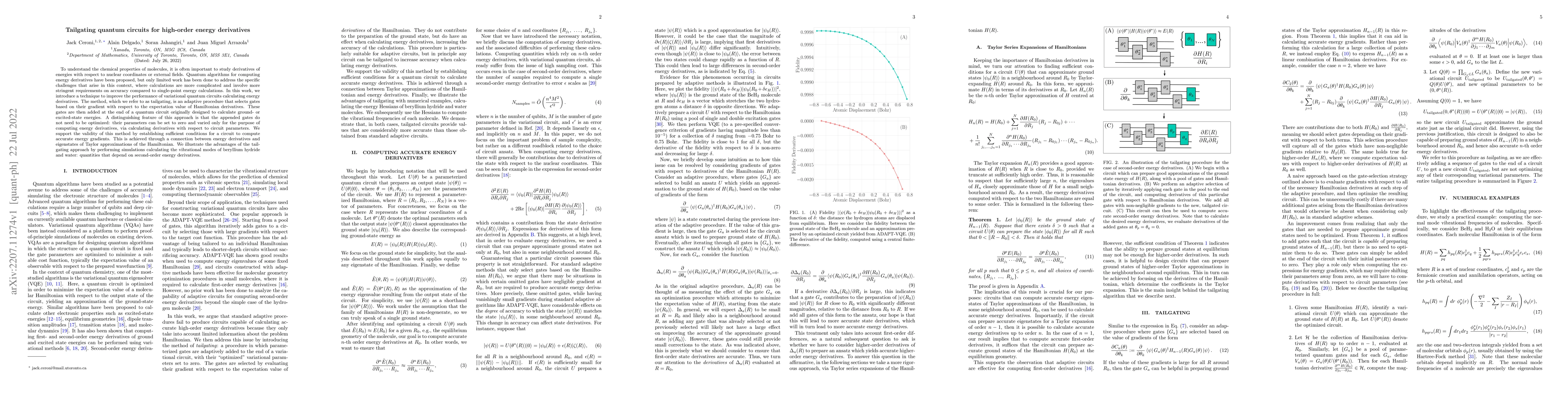 Thumbnail for Tailgating quantum circuits for high-order energy derivatives