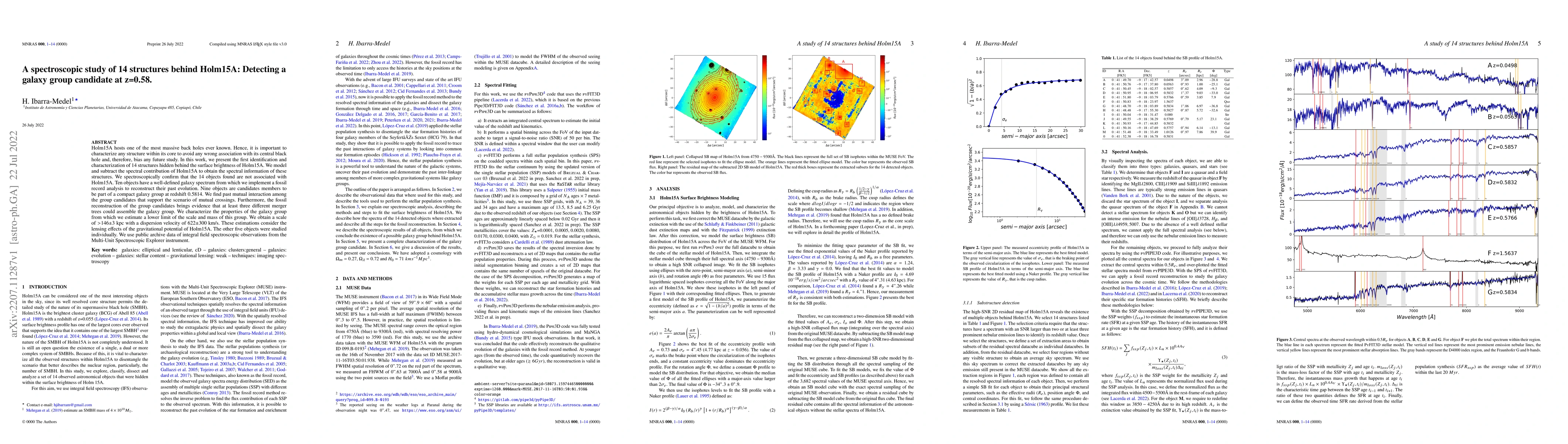 Thumbnail for A spectroscopic study of 14 structures behind Holm15A: Detecting a
  galaxy group candidate at z=0.58