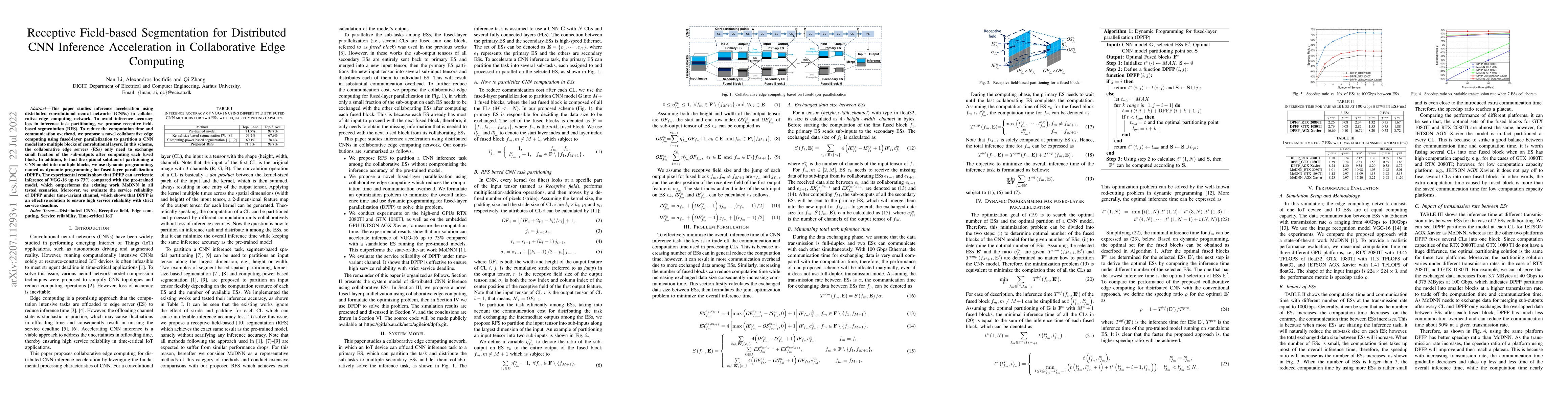 Thumbnail for Receptive Field-based Segmentation for Distributed CNN Inference
  Acceleration in Collaborative Edge Computing