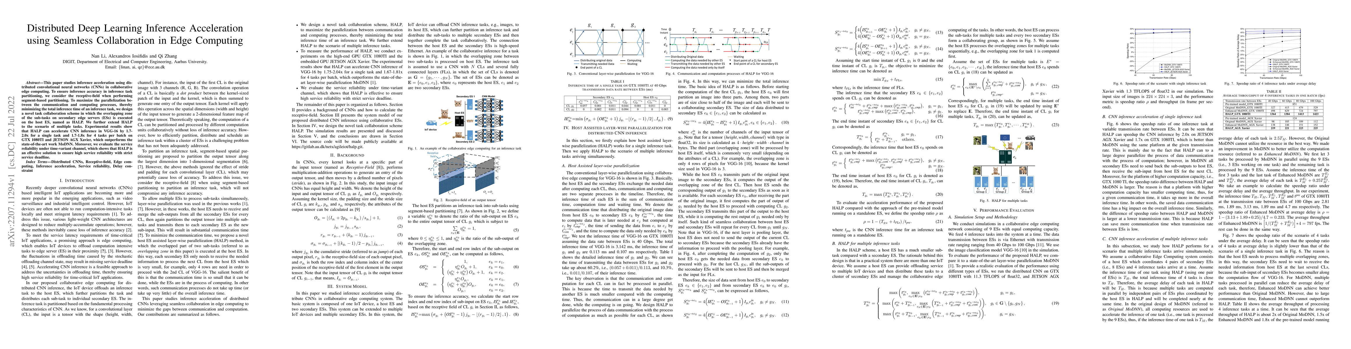 Thumbnail for Distributed Deep Learning Inference Acceleration using Seamless
  Collaboration in Edge Computing