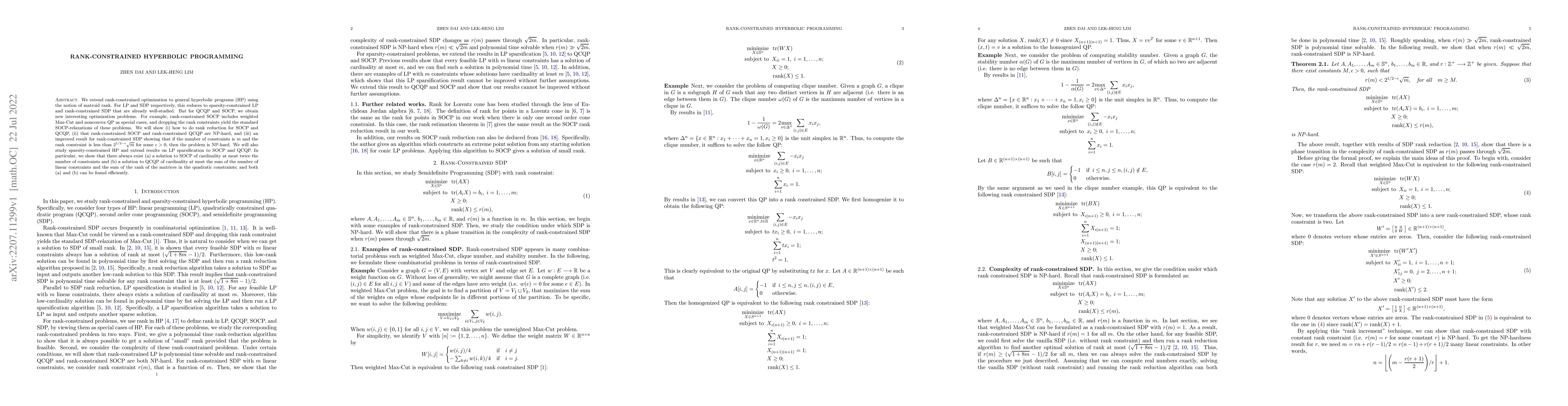 Thumbnail for Rank-constrained Hyperbolic Programming