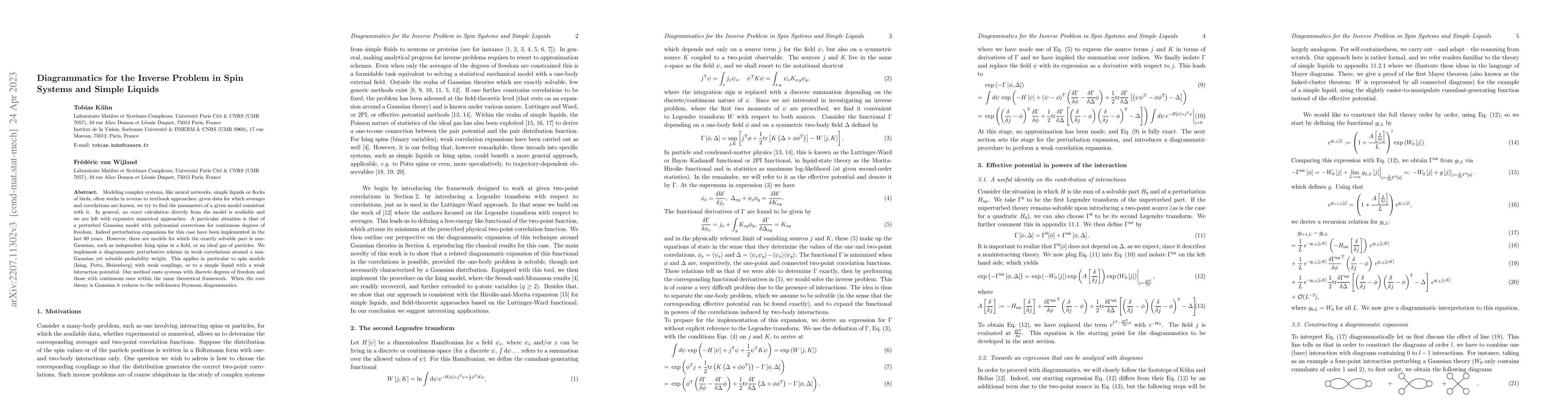 Thumbnail for Diagrammatics for the Inverse Problem in Spin Systems and Simple Liquids