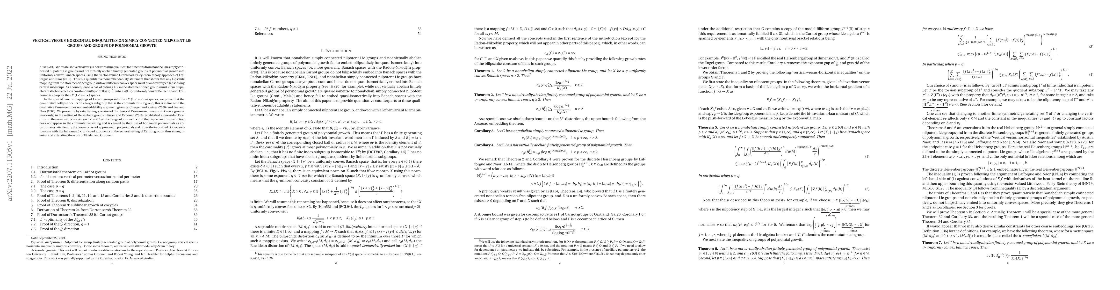 Thumbnail for Vertical versus horizontal inequalities on simply connected nilpotent
  Lie groups and groups of polynomial growth