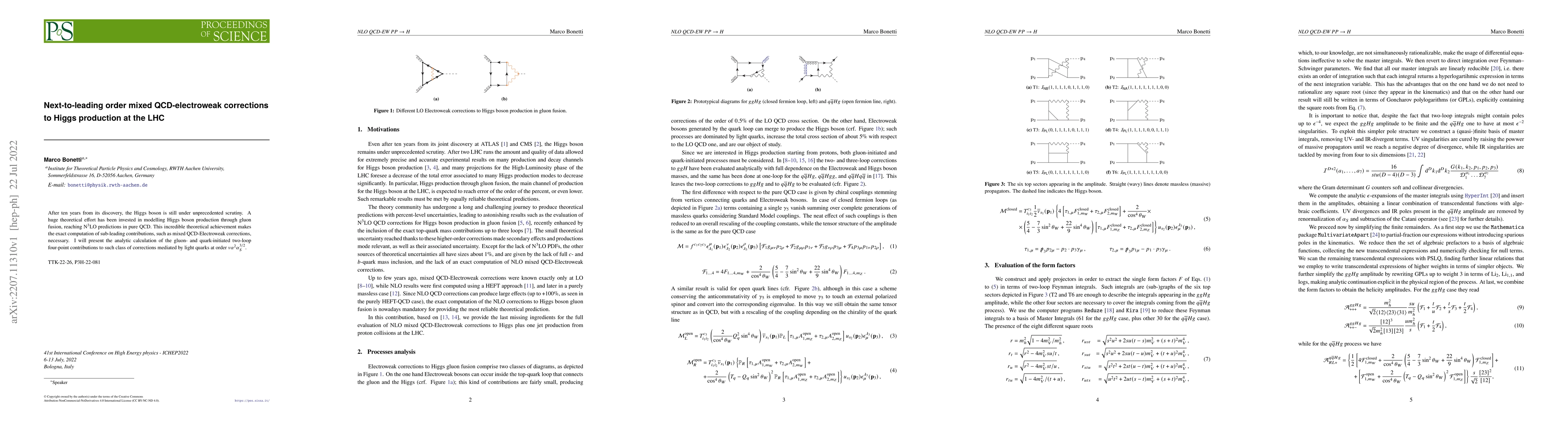 Thumbnail for Next-to-leading order mixed QCD-electroweak corrections to Higgs
  production at the LHC