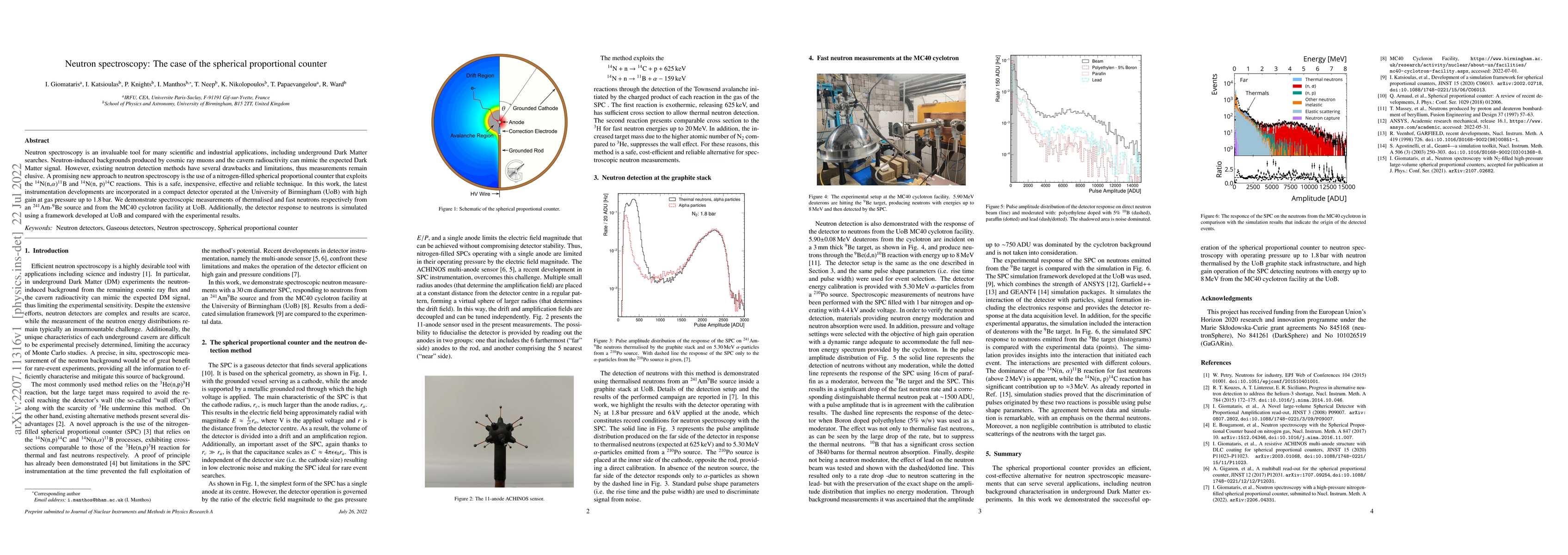 Thumbnail for Neutron spectroscopy: The case of the spherical proportional counter