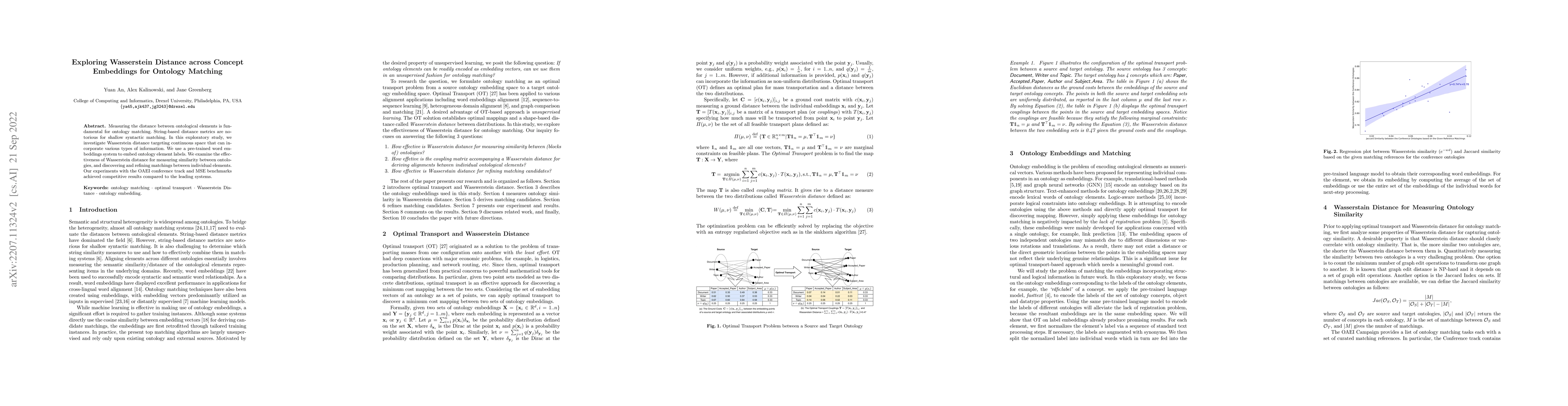 Thumbnail for Exploring Wasserstein Distance across Concept Embeddings for Ontology
  Matching
