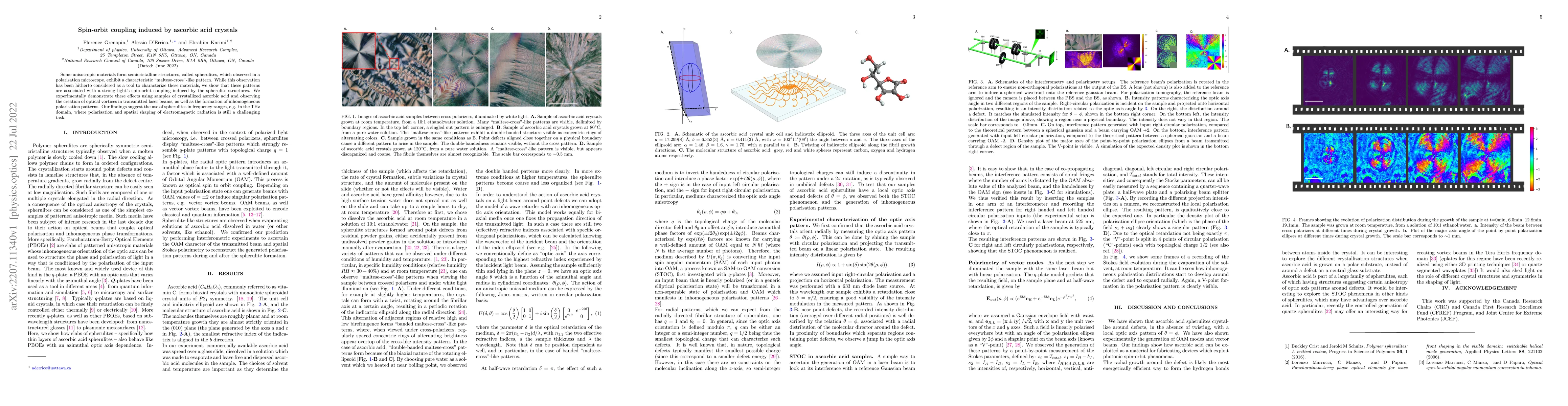 Thumbnail for Spin-orbit coupling induced by ascorbic acid crystals