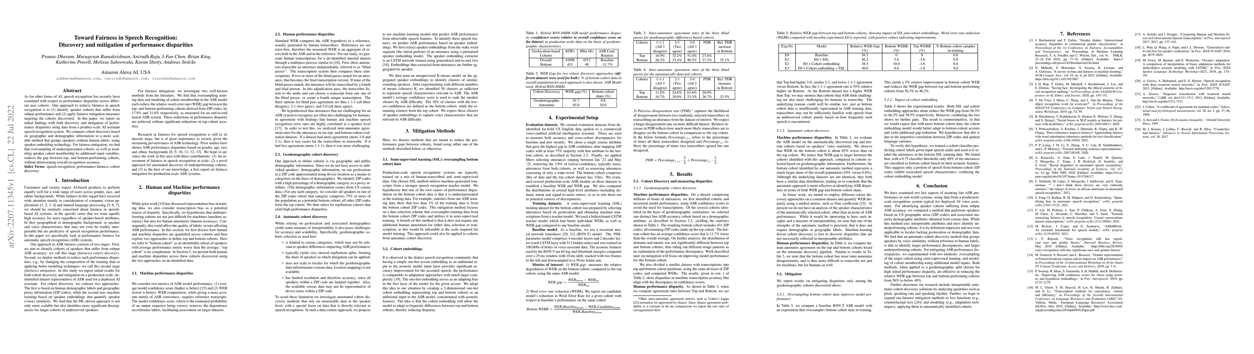 Thumbnail for Toward Fairness in Speech Recognition: Discovery and mitigation of
  performance disparities