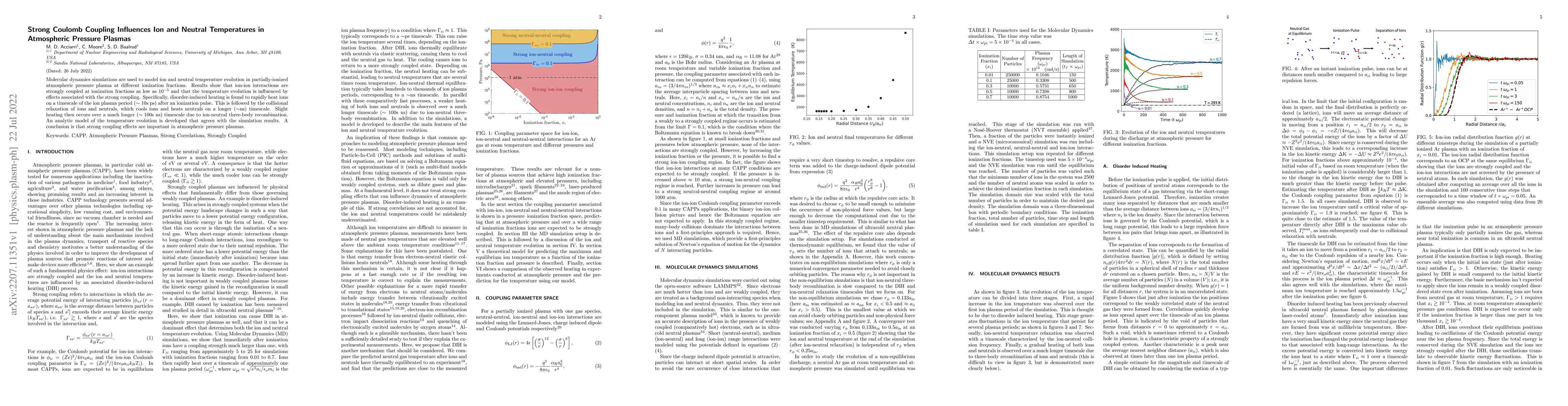 Thumbnail for Strong Coulomb Coupling Influences Ion and Neutral Temperatures in
  Atmospheric Pressure Plasmas