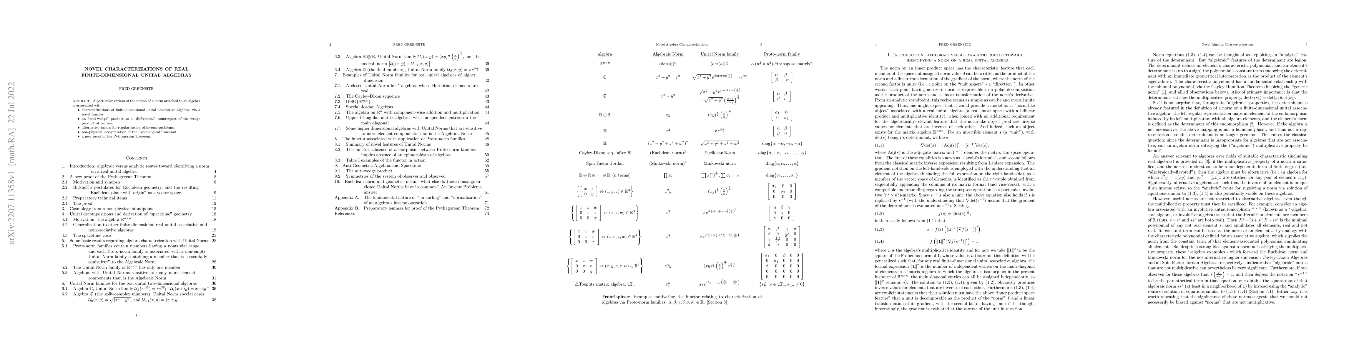 Thumbnail for Unital algebra structure and generalized algebra norms
