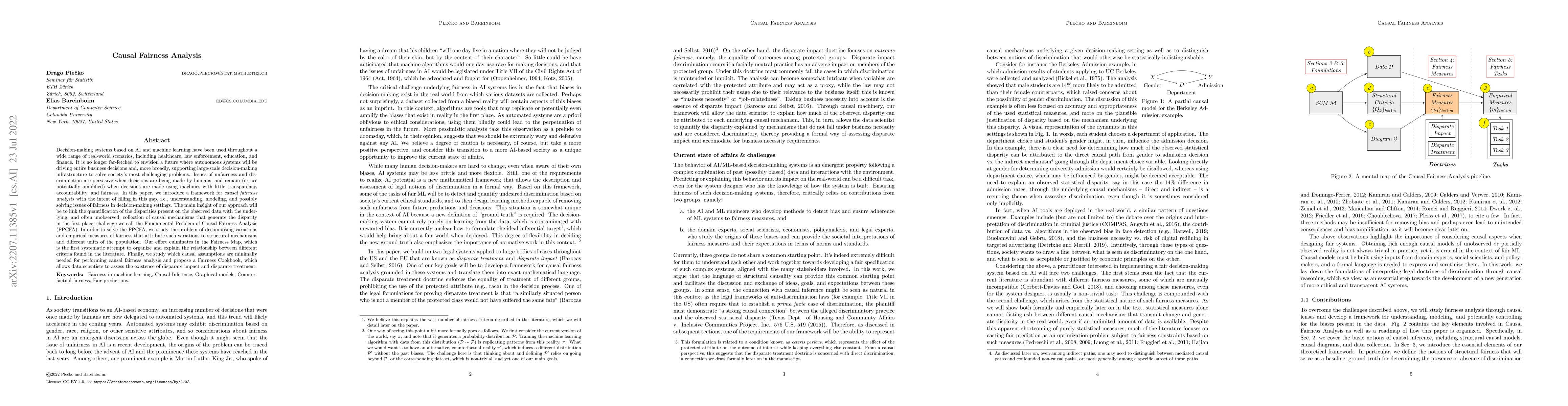 Thumbnail for Causal Fairness Analysis