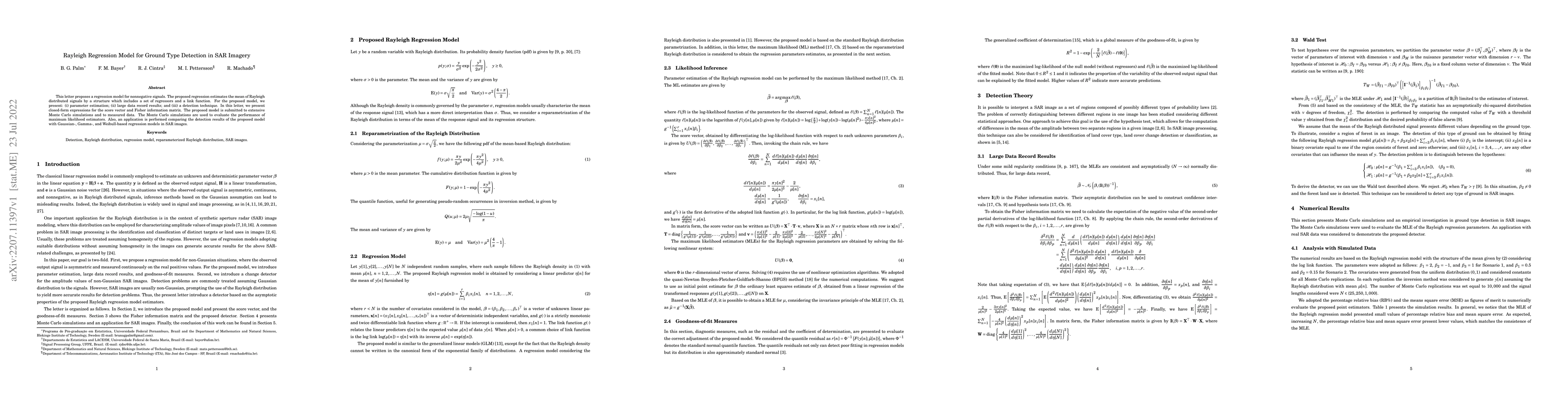 Thumbnail for Rayleigh Regression Model for Ground Type Detection in SAR Imagery