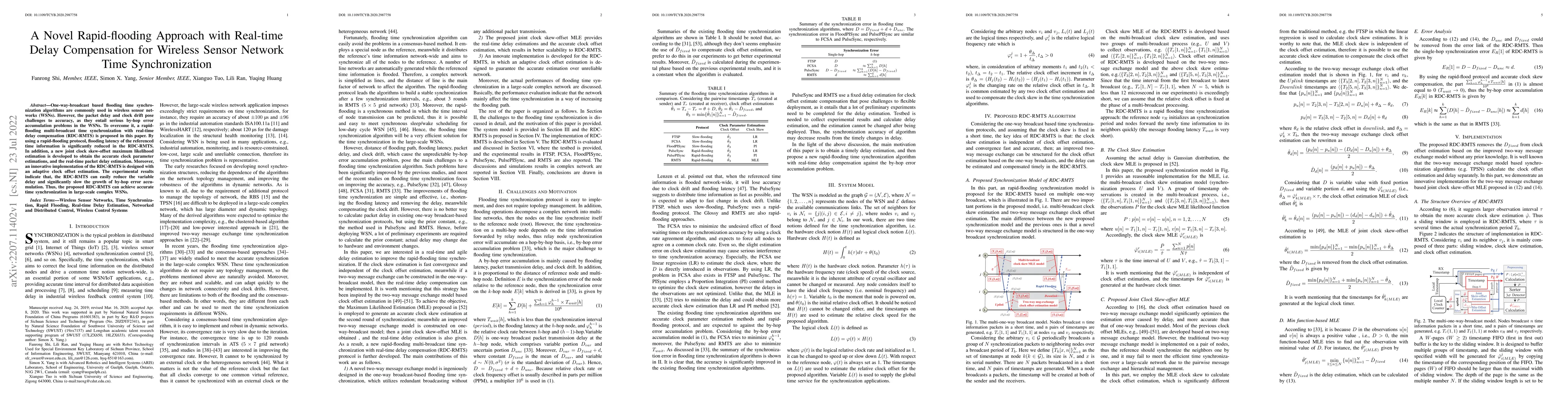 Thumbnail for A Novel Rapid-flooding Approach with Real-time Delay Compensation for
  Wireless Sensor Network Time Synchronization