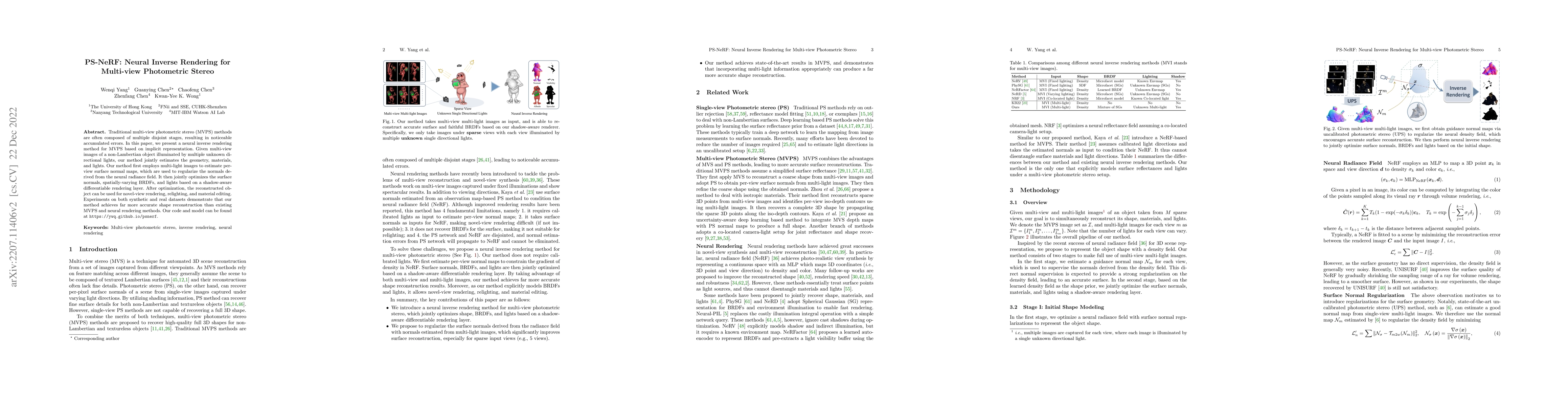 Thumbnail for PS-NeRF: Neural Inverse Rendering for Multi-view Photometric Stereo