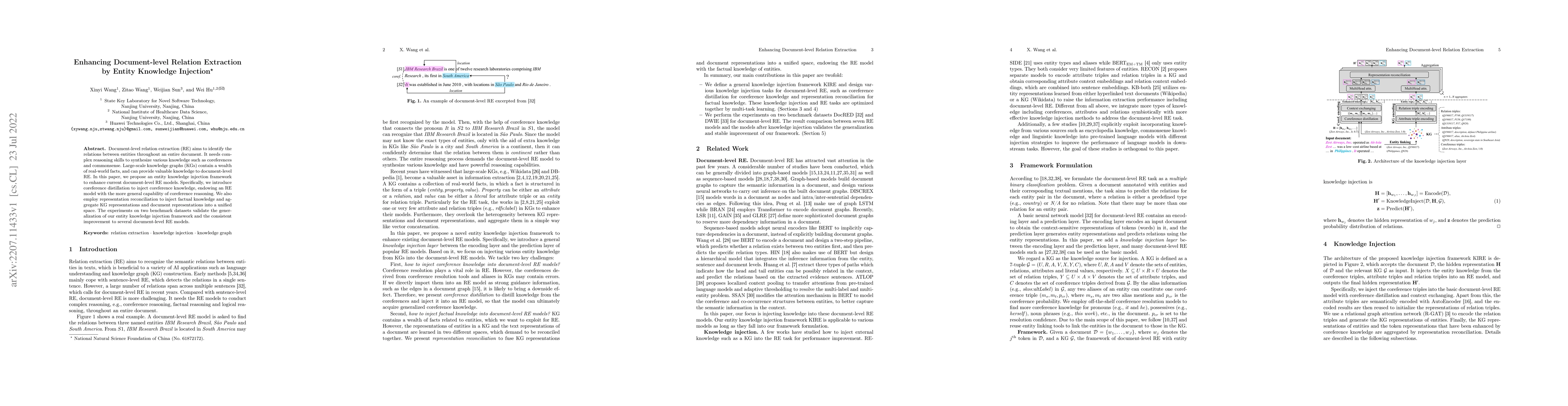Thumbnail for Enhancing Document-level Relation Extraction by Entity Knowledge
  Injection