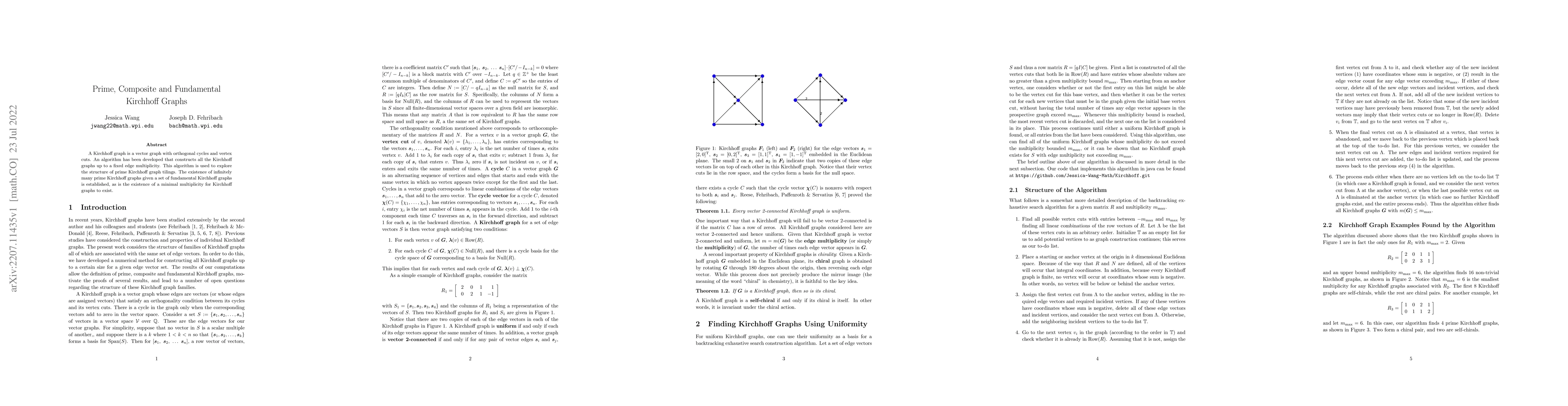 Thumbnail for Prime, composite and fundamental Kirchhoff graphs