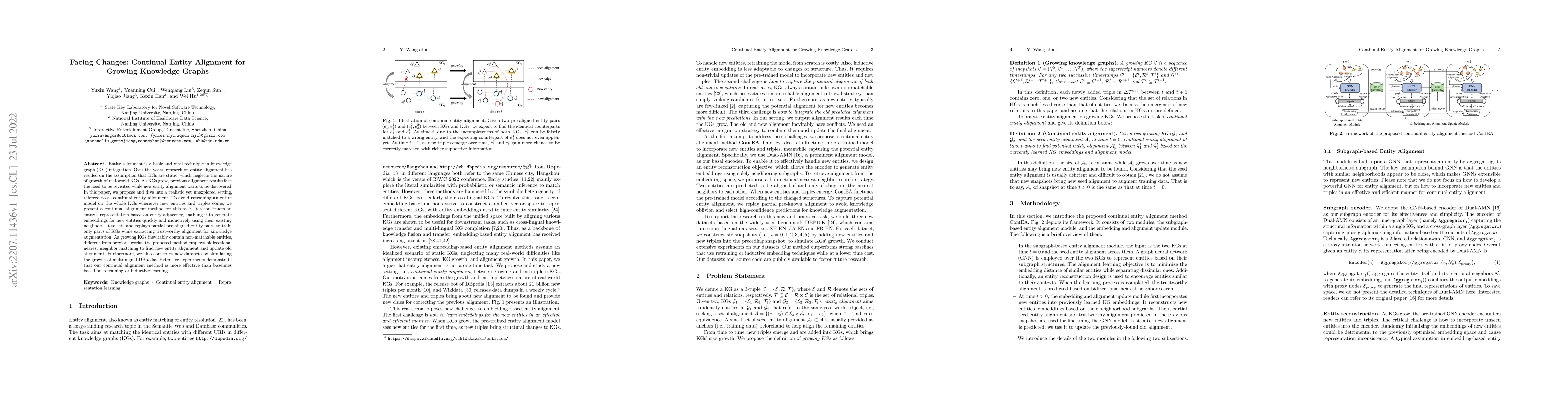 Thumbnail for Facing Changes: Continual Entity Alignment for Growing Knowledge Graphs