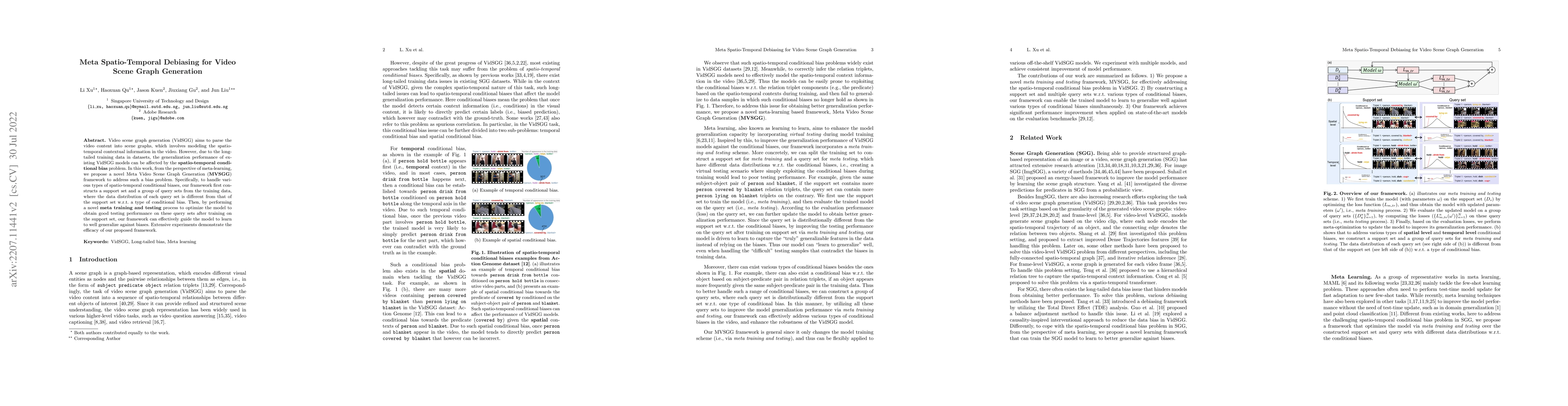 Thumbnail for Meta Spatio-Temporal Debiasing for Video Scene Graph Generation