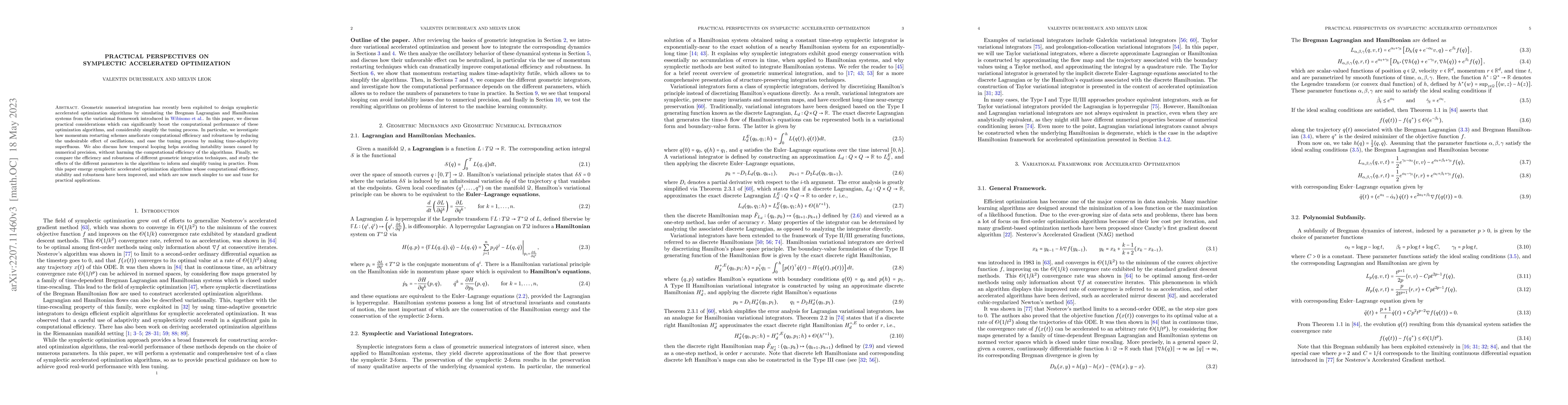 Thumbnail for Practical Perspectives on Symplectic Accelerated Optimization