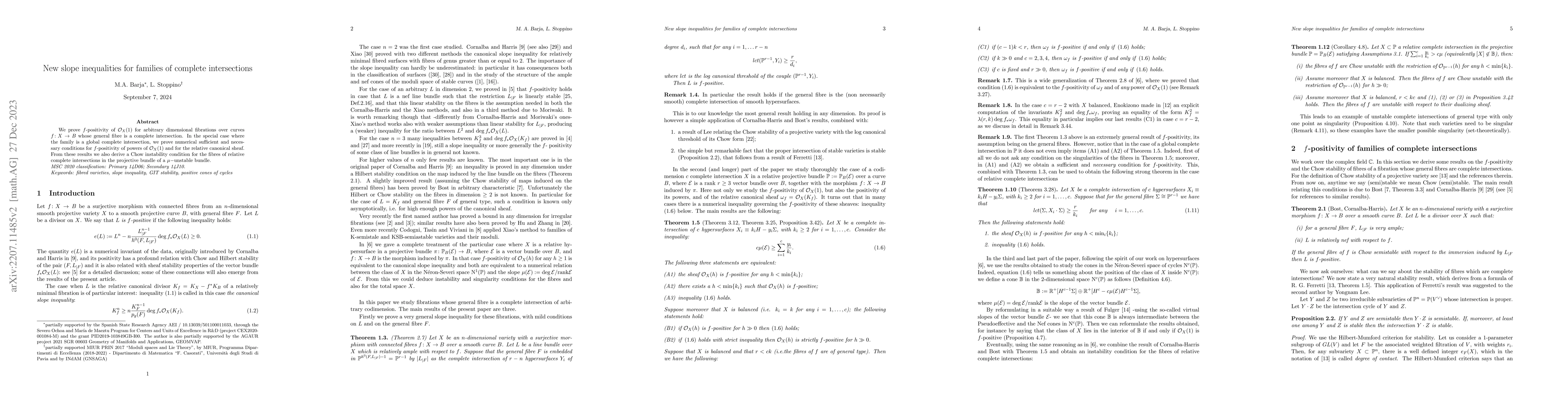 Thumbnail for New slope inequalities for families of complete intersections