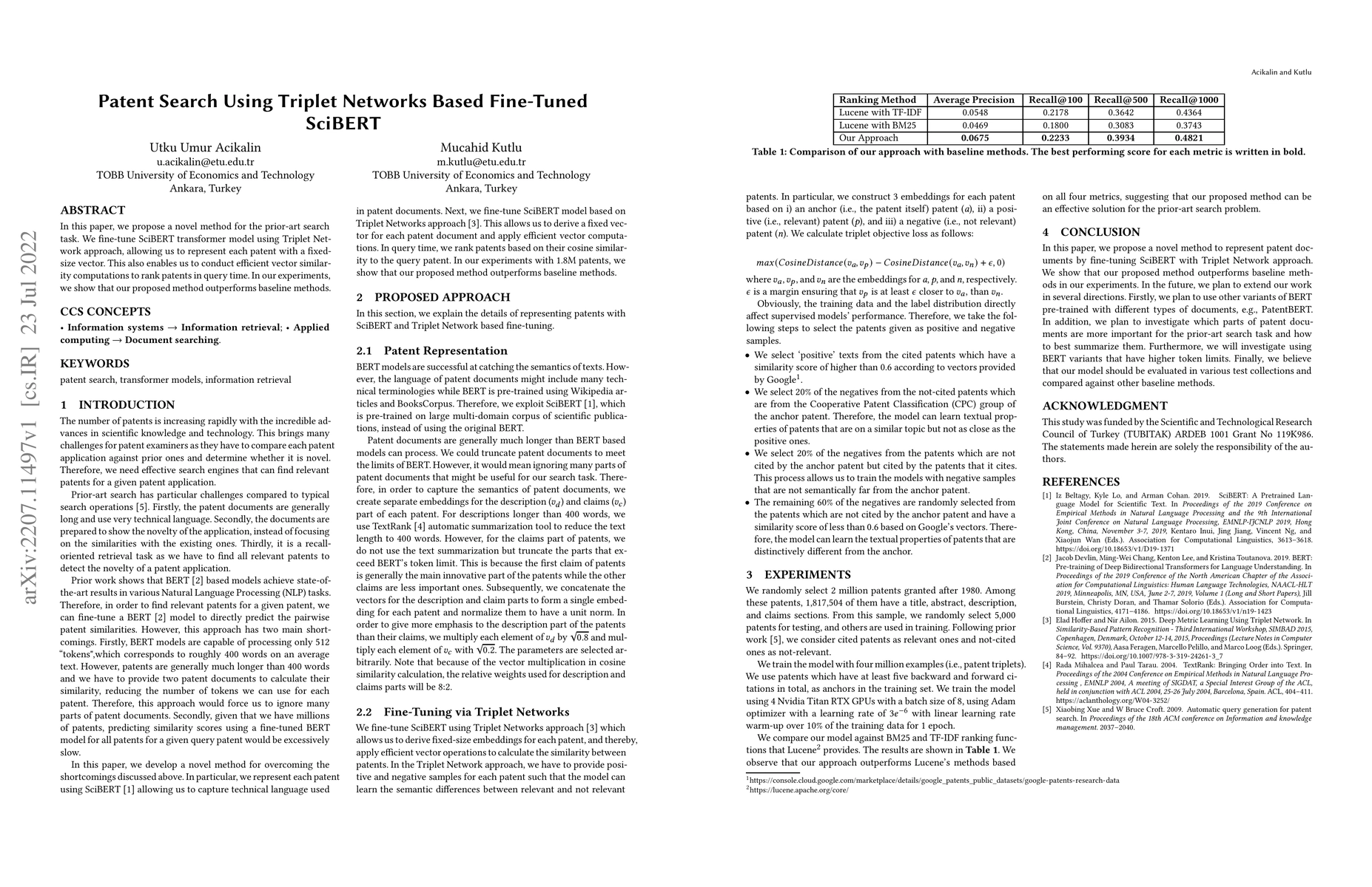 Thumbnail for Patent Search Using Triplet Networks Based Fine-Tuned SciBERT