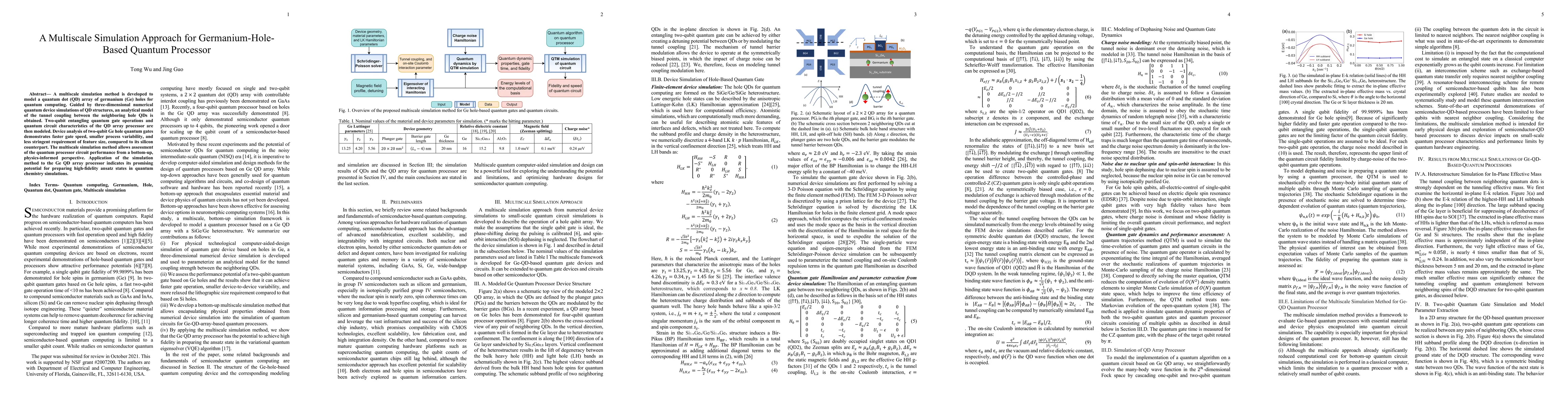 Thumbnail for A Multiscale Simulation Approach for Germanium-Hole-Based Quantum
  Processor