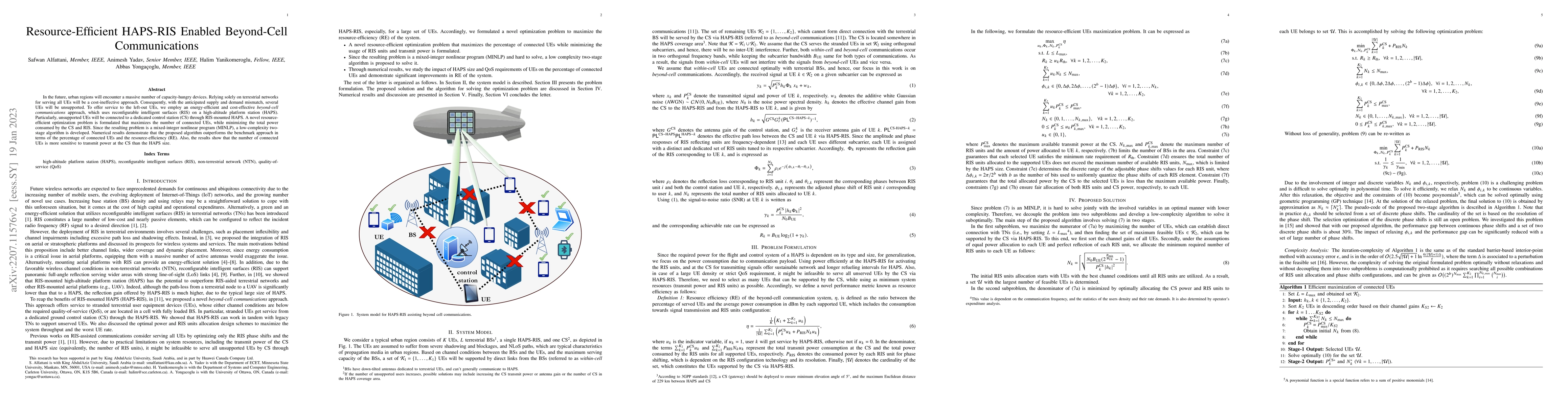 Thumbnail for Resource-Efficient HAPS-RIS Enabled Beyond-Cell Communications