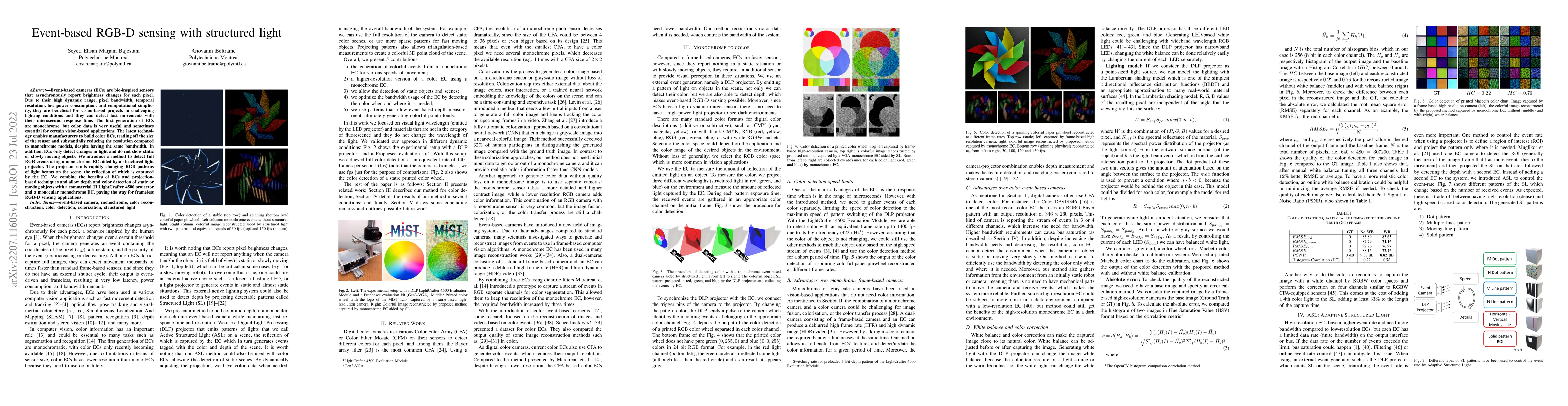 Thumbnail for Event-based RGB-D sensing with structured light