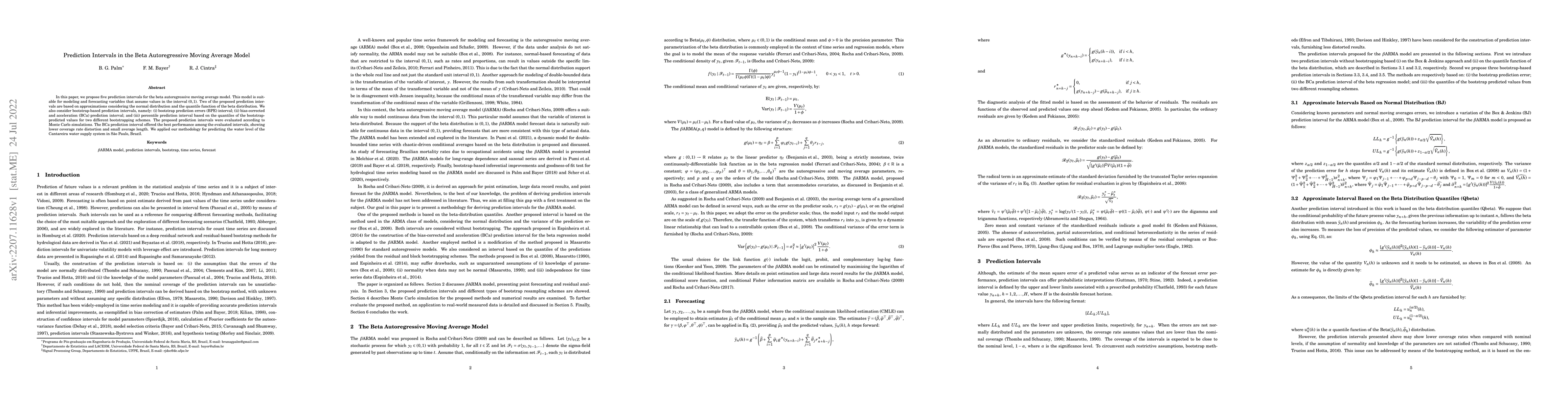 Thumbnail for Prediction Intervals in the Beta Autoregressive Moving Average Model