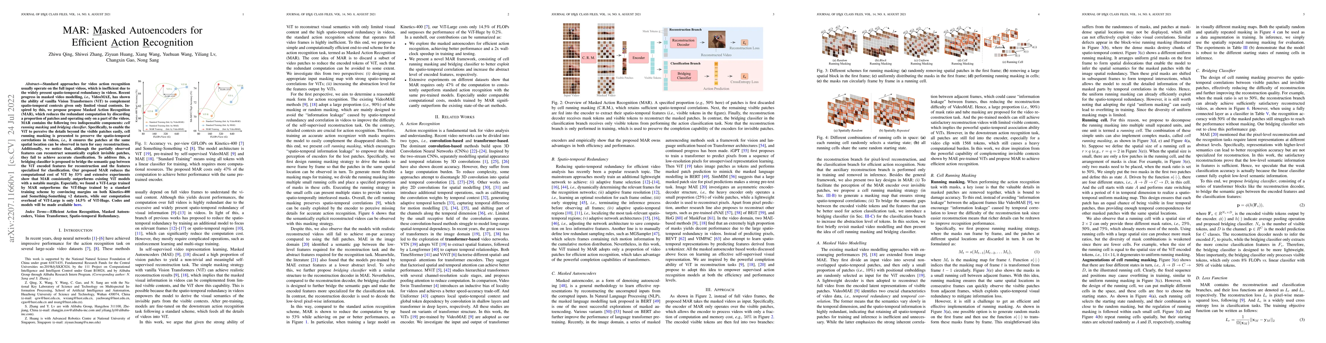 Thumbnail for MAR: Masked Autoencoders for Efficient Action Recognition