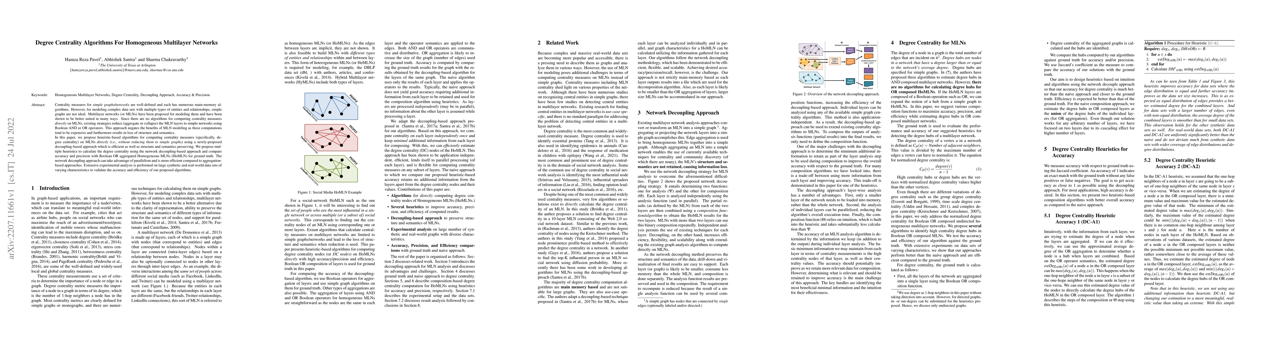 Thumbnail for Degree Centrality Algorithms For Homogeneous Multilayer Networks