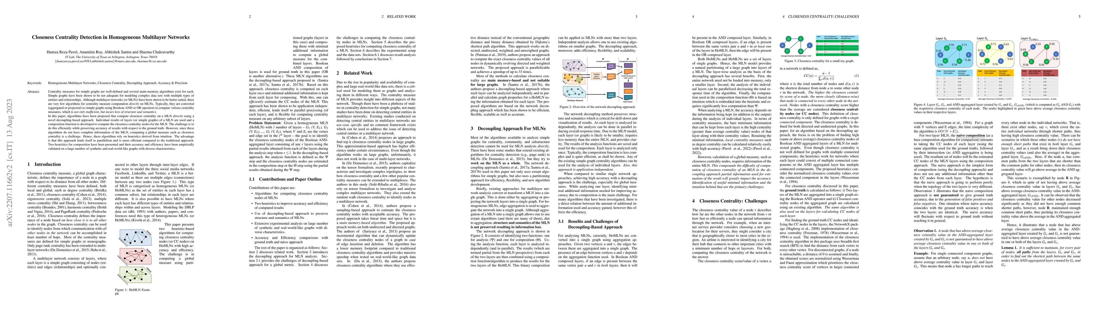 Thumbnail for Closeness Centrality Algorithms For Multilayer Networks