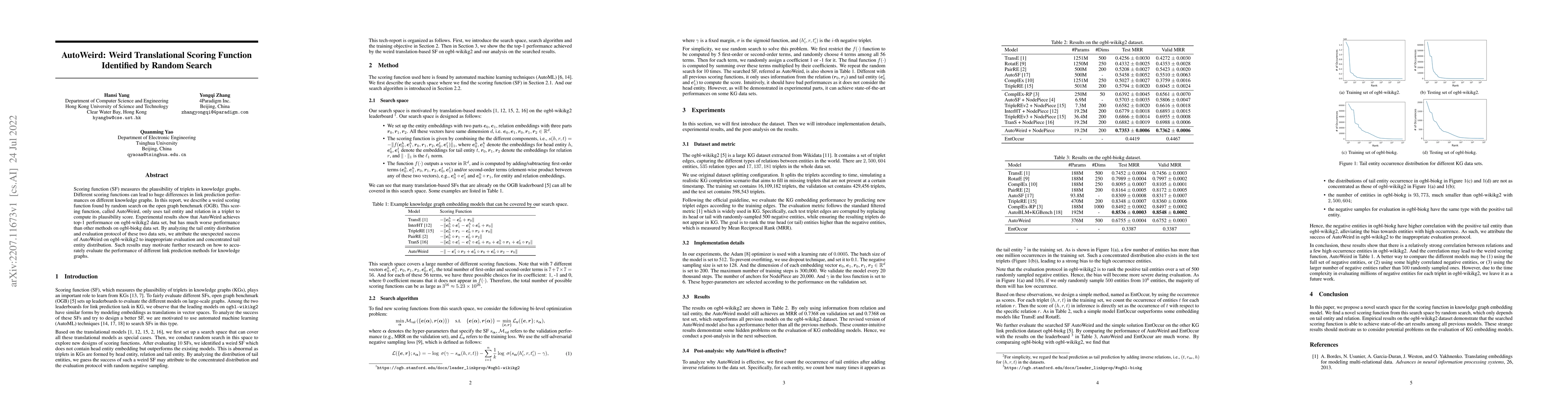 Thumbnail for AutoWeird: Weird Translational Scoring Function Identified by Random
  Search